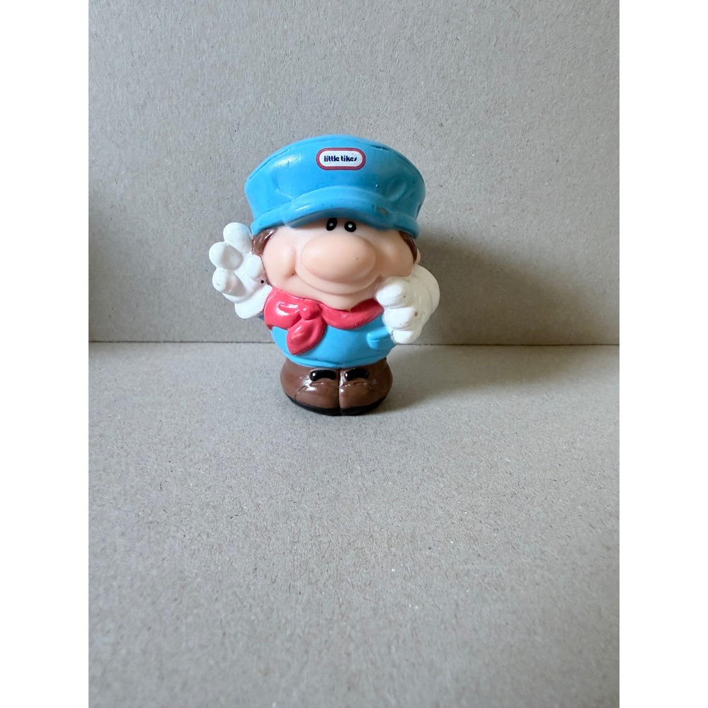 Little Tikes Toddle Tots Engineer Train Conductor Figure Blue Hat Vintage Toy